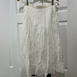 Tibi white midi skirt